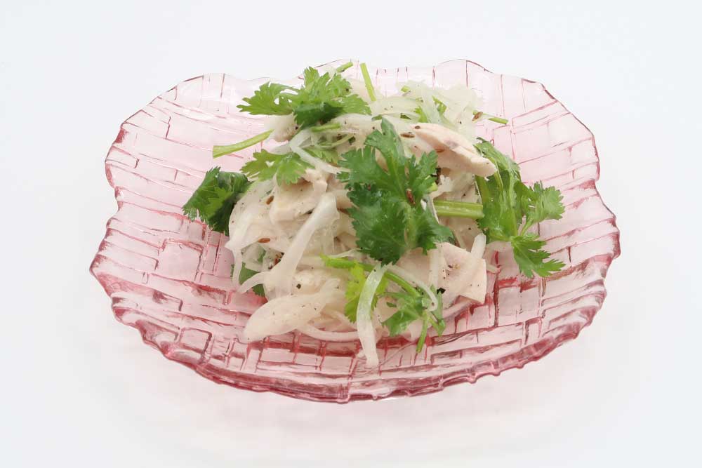 かじきとパクチーのサラダ