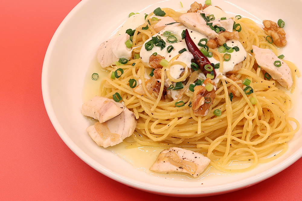 かじきとくるみチーズのパスタ