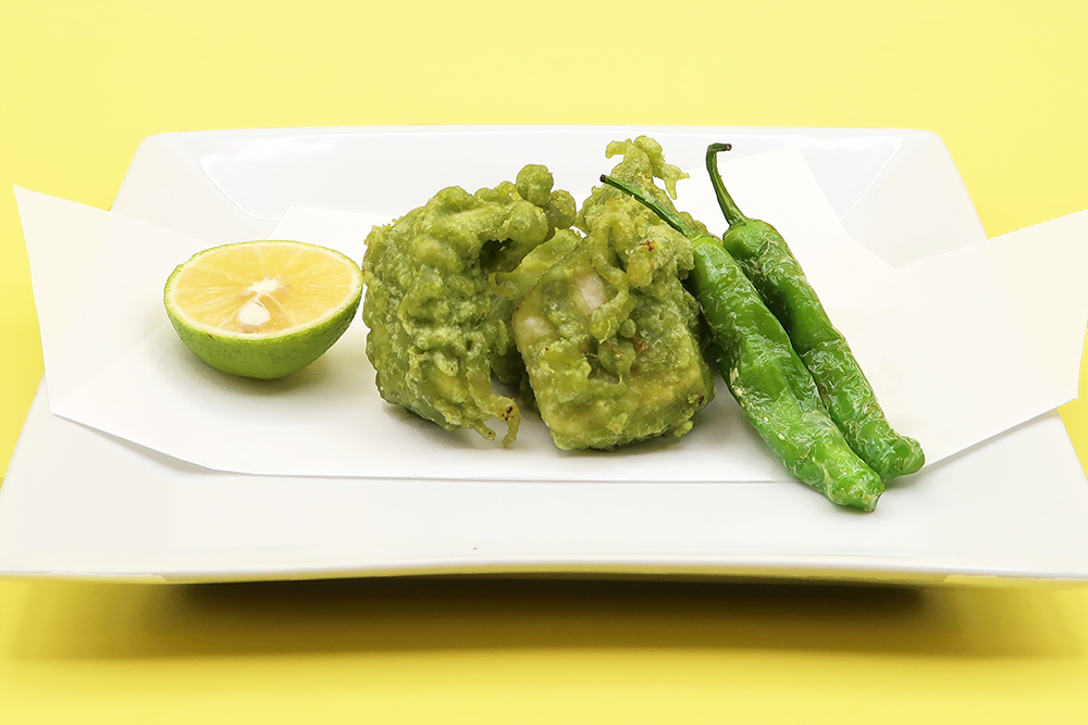 かじきの抹茶揚げ