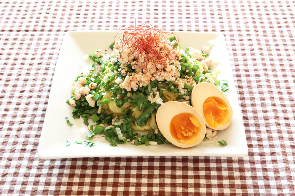 かじきのニラあえ麺