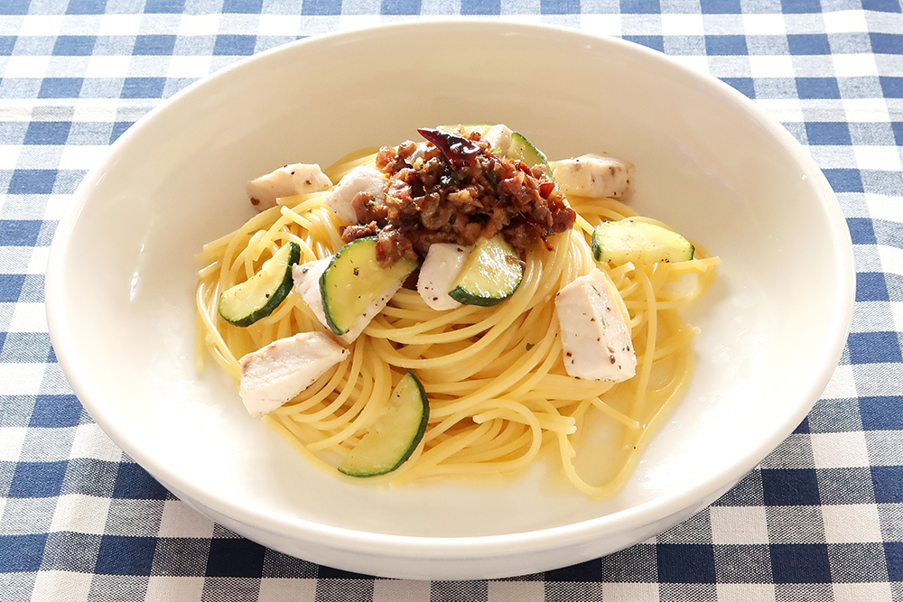 かじきと食べるオイルdeパスタ