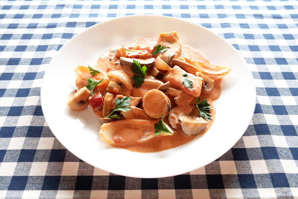 かじきと野菜のトマトクリーム煮