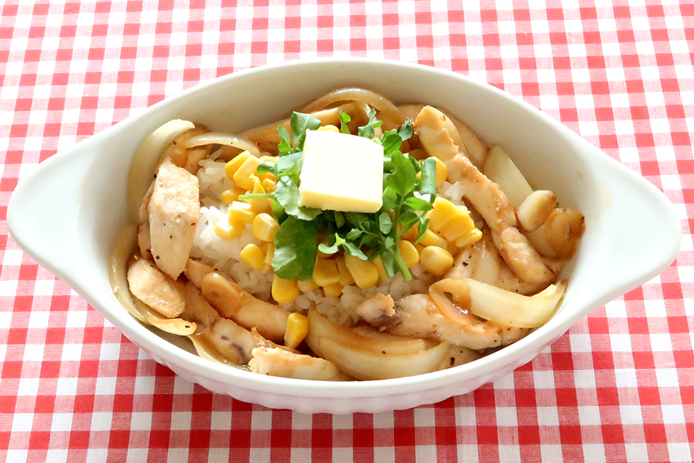 ガーリックめかじきライス