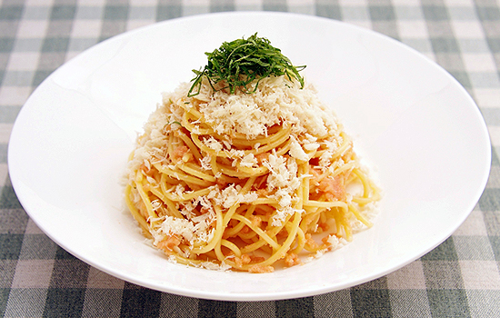 カジキと青じその明太子パスタ