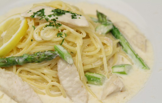 かじきのレモンクリームパスタ