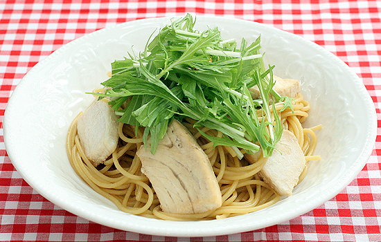 かじきとにんにくの和風パスタ