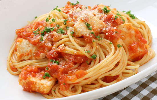 カジキのシンプルトマトパスタ