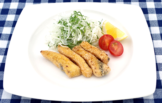 おろし高野豆腐のメカジキフライ