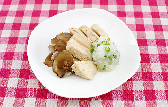 カジキのポン酢漬けおろし添え