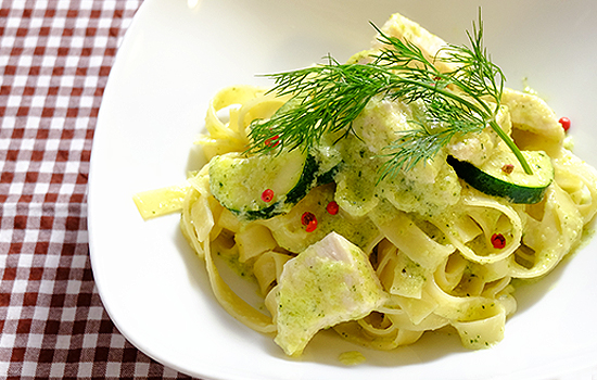 かじきとズッキーニのパスタ