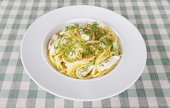 かじきのレモン風味冷製パスタ
