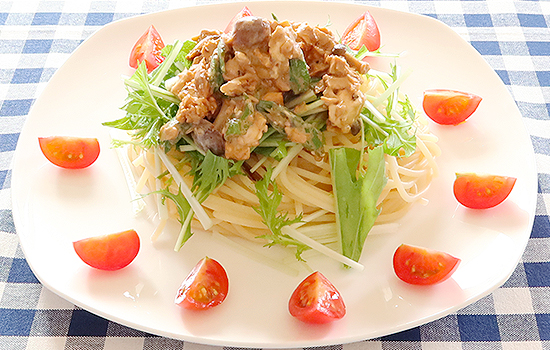 かじきの和風サラダパスタ