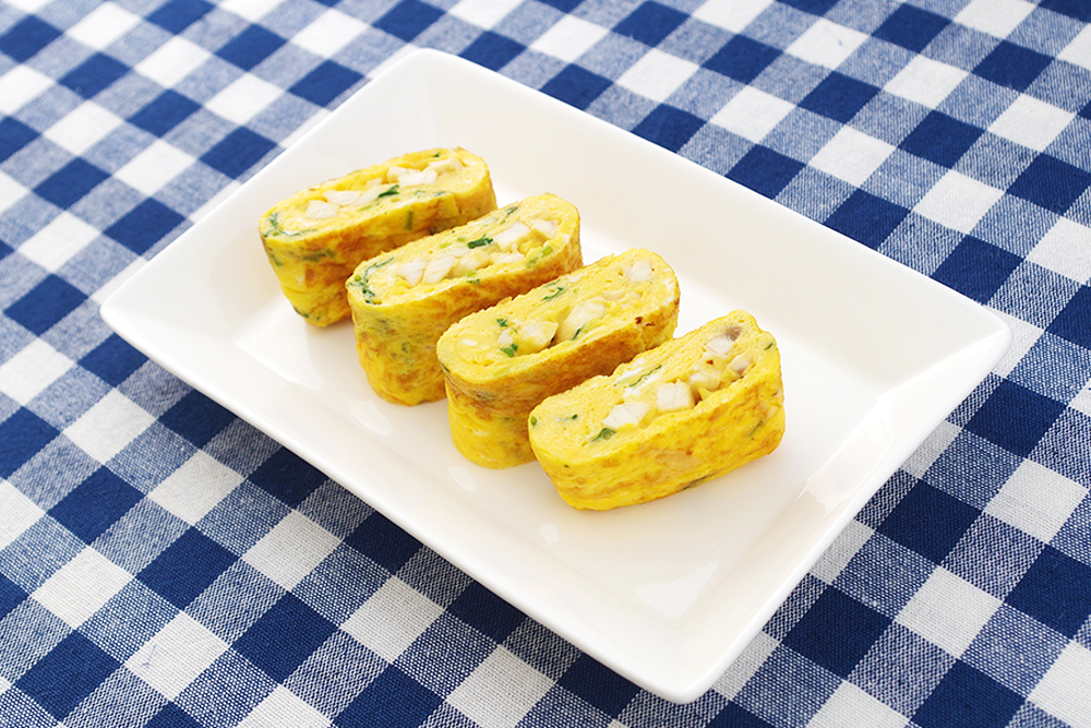 かじきと三つ葉の卵焼き