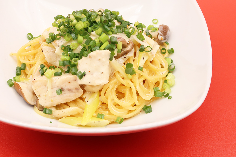 かじきとWねぎのクリームパスタ